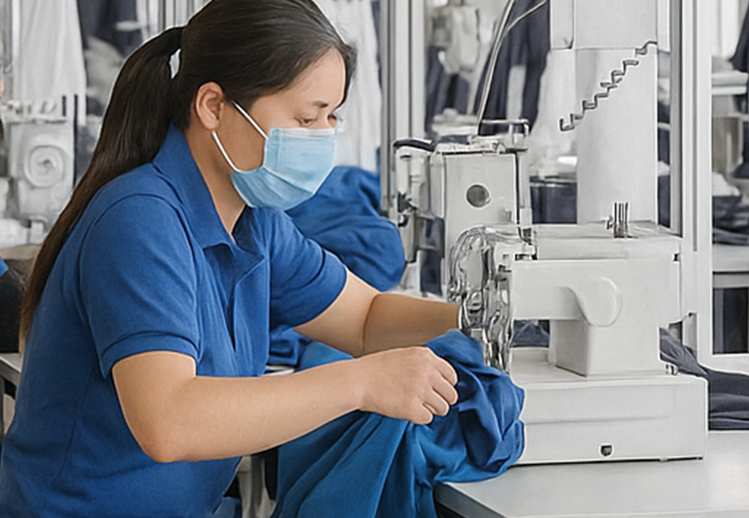 说球帝服装生产基地